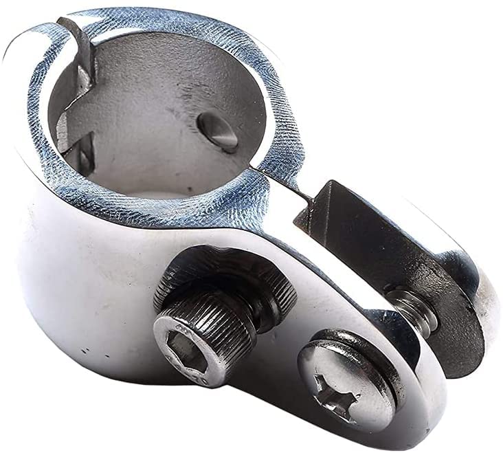 Image of MIZUGIWA Boat Bimini Top Hinge Rail Mount,Bimini Jaw Clamp Slides Hinged,316 Stainless Steel Jaw Slide Boat Marine Hardware Heavy Dudy for 7 /8 Inch Tube W /Locking Screw,Boat Yacht,Pack of 4