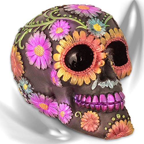 mtb more energy Teschio ''Flor de Muertos'' - Giorno dei Morti - Totenschädel Figura Sugar Skull