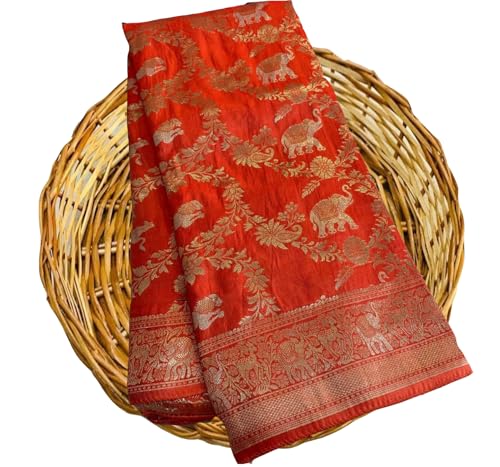 Image of Women's Maheshvari Original Pure Kanchi Pattu Kanjivaram Kanchipuram Art Dola Silk Saree Soft Banarasi Style Sari With Blouse Piece For Wedding