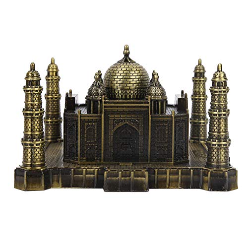 Taj Mahal de la India adorno de aleación de bronce edificio de metal famoso monumento retro