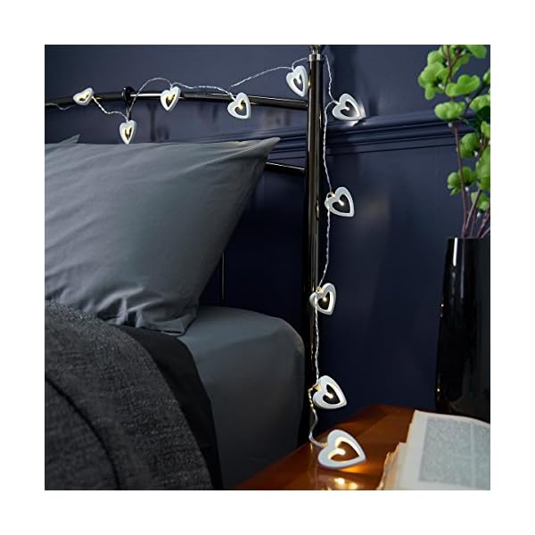 Festive Lights Battery Powered Wooden Shape with Timer and 10 Warm White LEDs