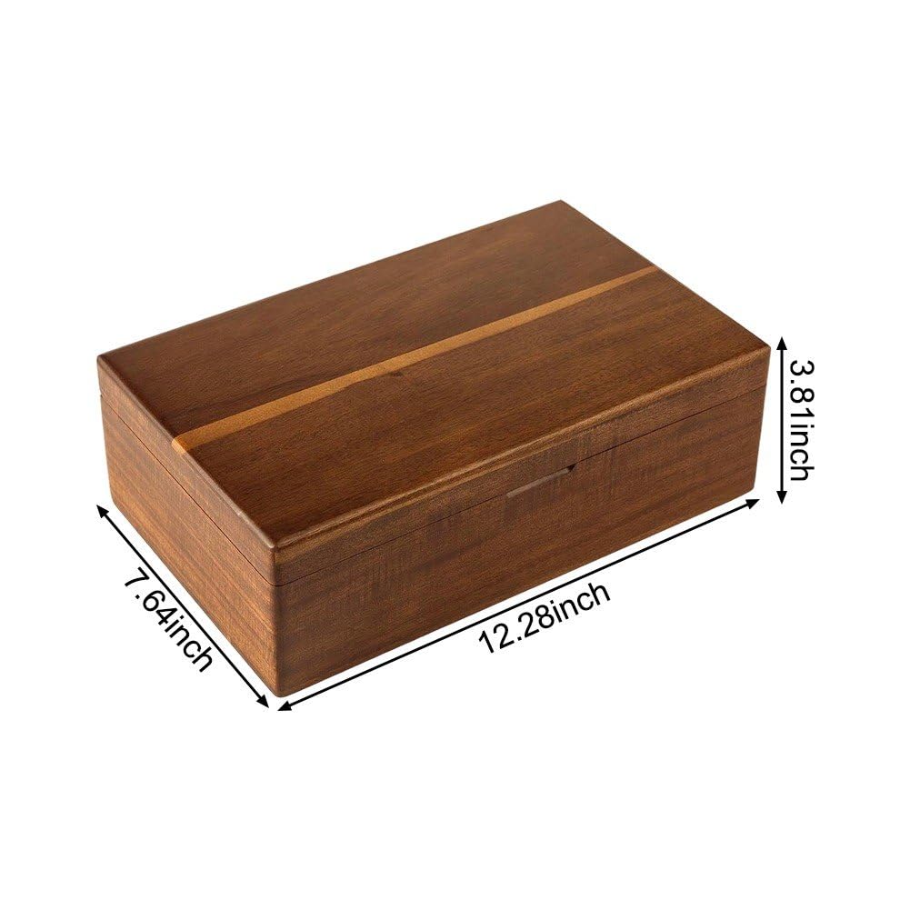 Caja De Madera para Té, 8 Rejillas, Multifuncional, con Tapa, para Guardar Bolsitas De Té, Organizador para Hogar, Armario, Cocina, Decoración