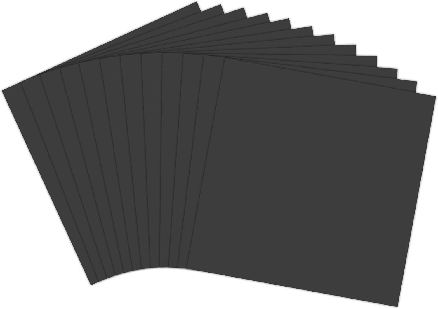 Frametory, 12x12 Black Uncut Picture Mat Boards, Backing Boards for Frames, Photos