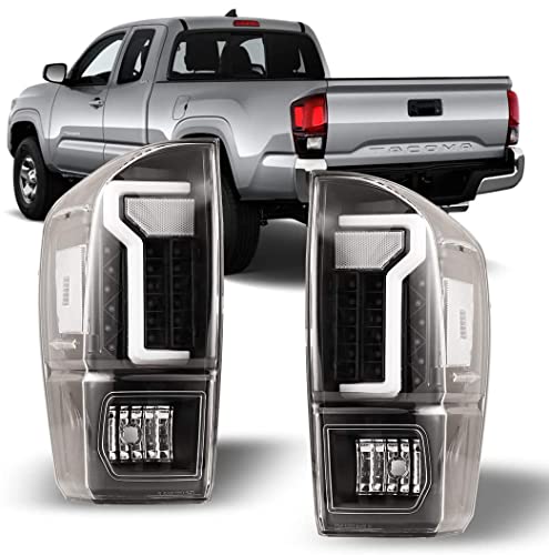 Winjet LED Tail Light Assembly for [2016 2017 2018 2019 2020 2021 2022 2023 Toyota Tacoma] LED Glow Bar Running Tail Lights Rear Light 1 PAIR Driver and Dassenger Sides