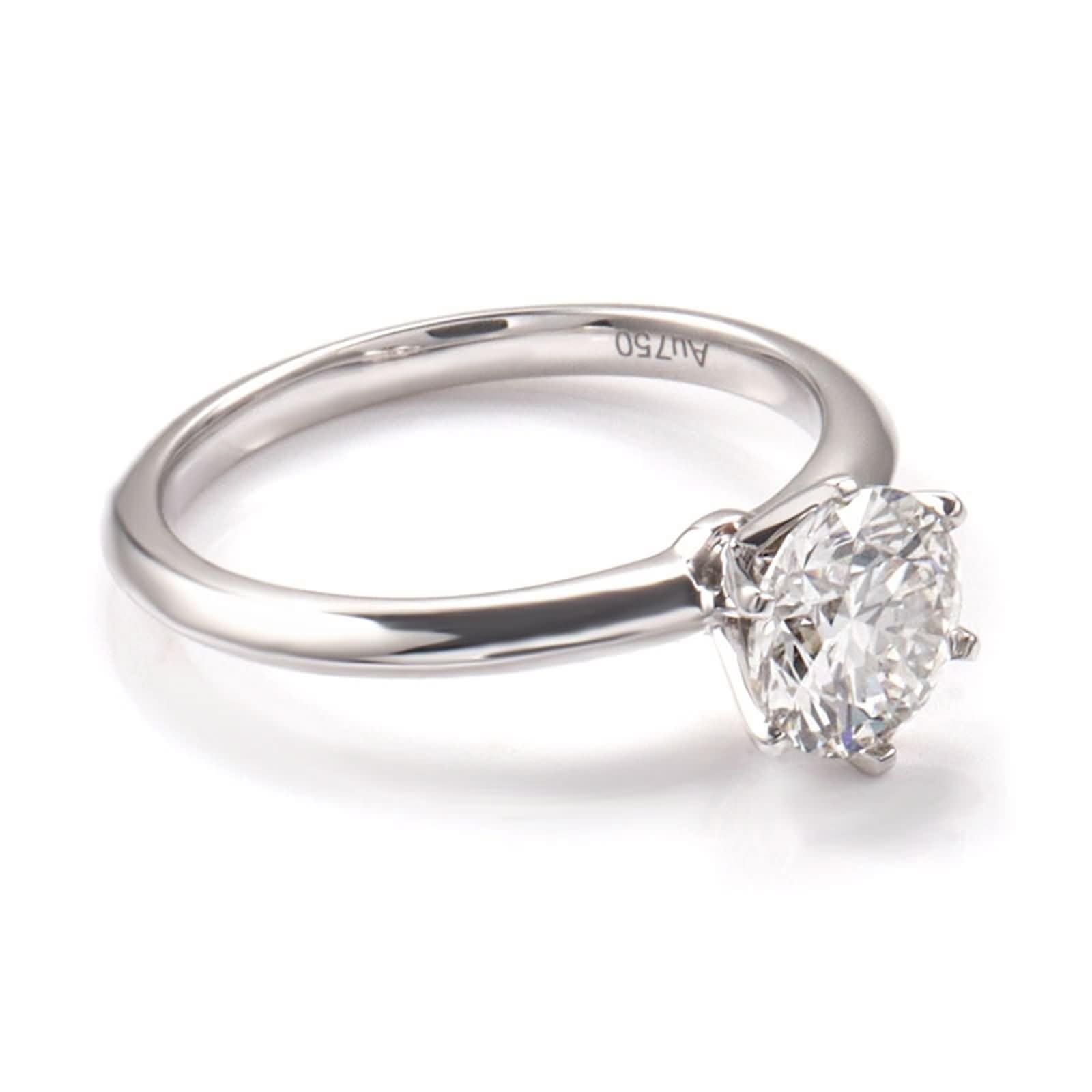 KnSam Eheringe Au 375/585/750 Weiß Gold, Solitär Antragsring mit 1ct Moissanit, Weißgold 9K/14K/18K Bandringe Echt Goldschmuck, Gr.47-62