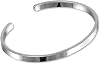 Treasure Bay Men's Solid 925 Sterling Silver Bangle, Plain Silver Cuff Bracelet
