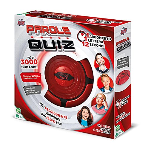 Grandi Giochi WORDS, QUIZ WITH 3000 QUESTIONS-GG01324, 8051362013247, Red, 27 cm x 27 cm x 6 cm