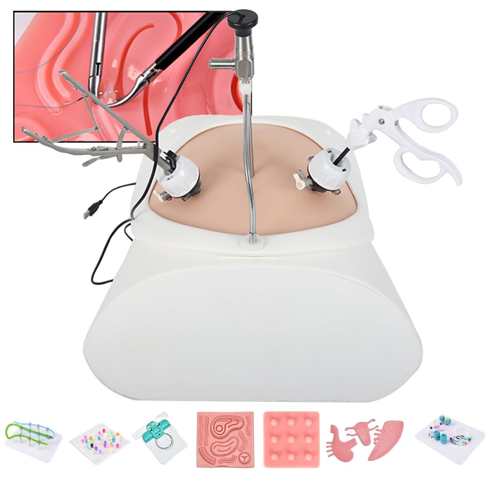 Laparoscopic Simulator Suture Practice Kit - Surgical Training Instrument with Camera and Modules for Surgical Skills Development