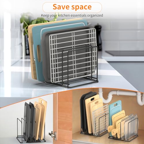 Organizador de gabinete de cocina ideal para mantener tus moldes y tablas en orden 7