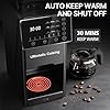 URintells Cuising Coffee Maker with Grinder, Programmable Hot and Cold Coffee Maker with 22 oz Glass Carafe, Fully Automatic Coffee Machine with Timer, Removable Filter, Black Americano Coffee Machine