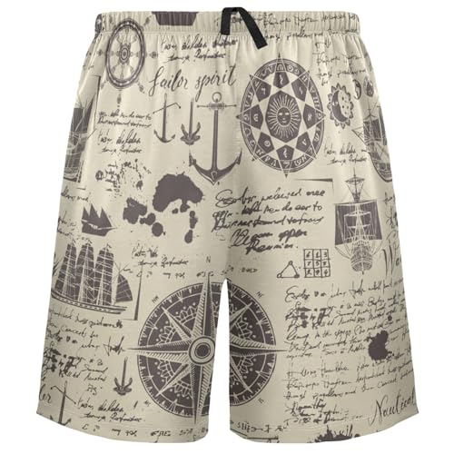 visesunny Men's Pajama Shorts Summer Pattern Soft Comfort Elastic Waistband Men Lounge Sleep Shorts with Pockets Sleepwear