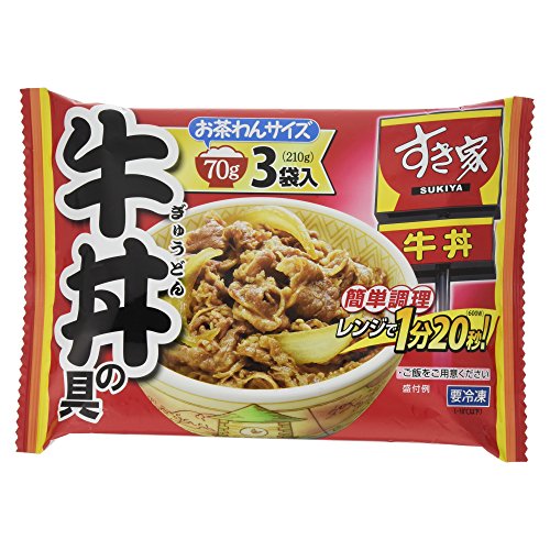 [冷凍] トロナ すき家 牛丼の具 お茶わんサイズ 70g×3袋入り