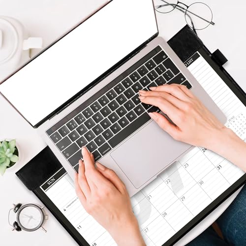 Image of Yoment Desk Calendar 2026 Leather Desk Calendar with to-Do Lists, 13 Months Desk Pad Wall Calendar with Pen Holders PVC Cover for Work Office School Home Women Men, Jan 2026-Dec 2026, 17 x 12, Black
