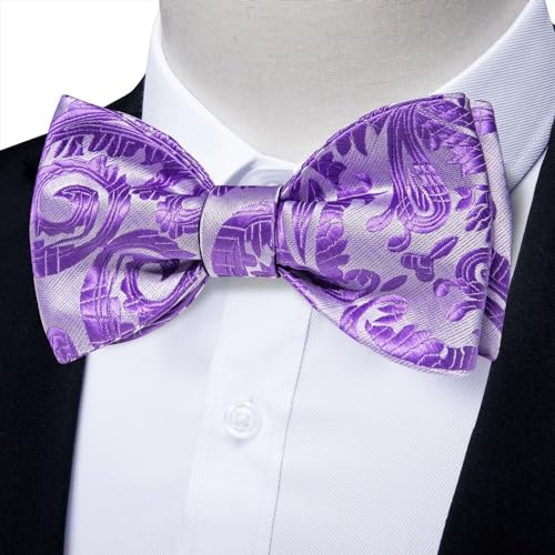 Pajarita de seda floral para hombre bodas y accesorios miniatura 2