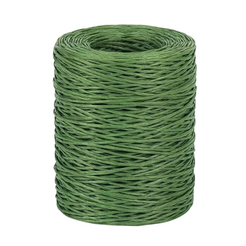 Disnace 200M Floristikdraht Grün 2mm,Blumendraht Grün,Floristendraht Grün,Blumendraht Grün Ummantelt mit Papier,Floristendraht Grün,Floristendraht