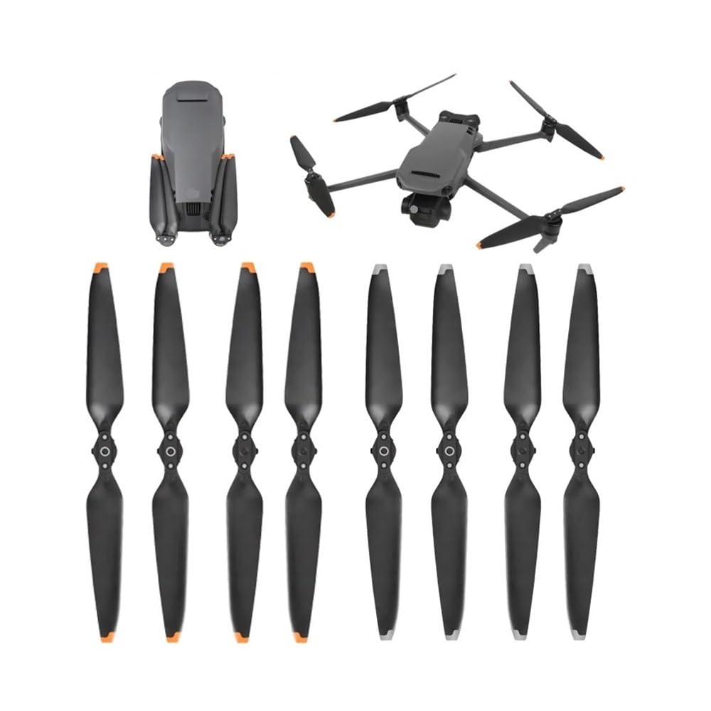 Compatible con 3 Pro/3/3 Classic, hélice de liberación rápida, Palas Plegables, Protector Ventilador, Accesorios for Drones, hélices 9453F(4 Pair Orange)