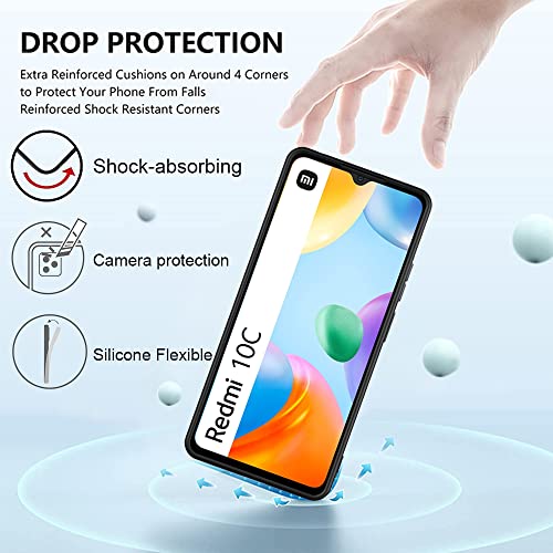 Abuenora Cover per Xiaomi Redmi 10C, [2 pezzi]