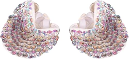 Miniatura 3 de Exceart - 1 par de zapatos de baile de piruette estilo contemporáneo con media suela de cristal elástico para ballet jazz niñas y mujeres talla S