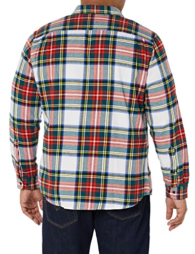 Amazon Essentials Men's Slim-Fit Long-Sleeve Two-Pocket Flannel Shirt, Red Tartan Plaid, Medium #TOP3
