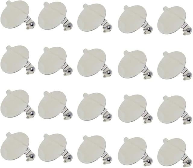 20 Pieces Extra Large Dual Brooch Pin Pins for DIY Brooches Lapel Pins Badge Corsage Clips Jewelry Findings - 20mm Diameter, Silver, as described