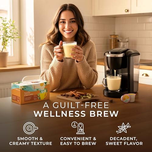 Image of Gya Tea Co Vanilla Chai Latte Tea Gift Set (16 Count) - Decaf Tea Pod for Lovers Get Well Gifts - Manually Harvested - Enjoy Hot or Iced