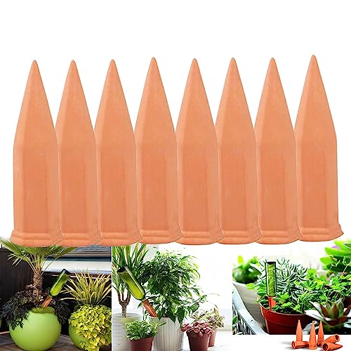 MKNZOME Irrigation Goutte a Goutte Bouteille, 8Pcs Arrosage Goutte à Goutte en Terre Cuite Arroseur Automatique Plantes Système D'Irrigation Automatique pour...