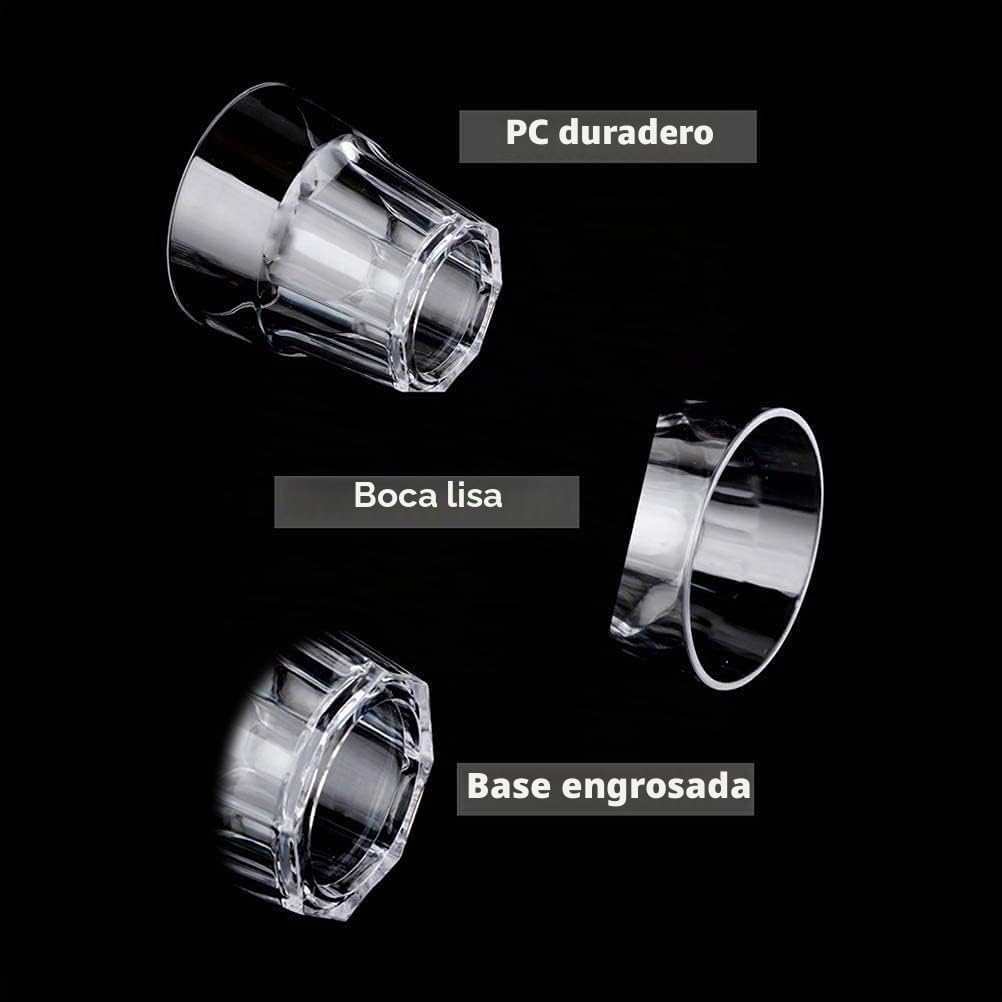 Tebery Paquete de 16 vasos de plástico acrílico de 250 ml, vasos de whisky de 8 onzas, vasos de agua, vasos acrílicos reutilizables, apilables, vasos irrompibles