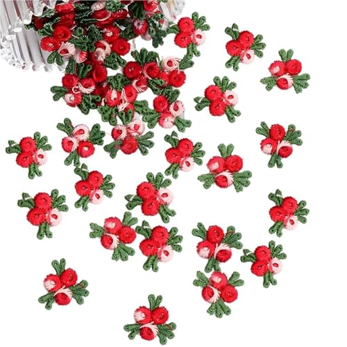 Patchs de fleurs brodés multicolores de 2cm pour la couture et le bricolage, lot de 300 pièces - 2