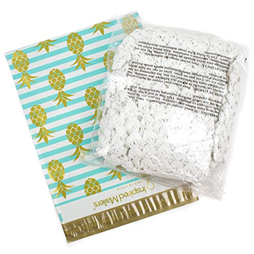 Image of Inspired Mailers - Poly Mailers 10x13 - Golden Pineapples Deluxe - 100 Pack - 3.15mil Unpadded Shipping Bags - Packaging Envelopes (10x13, 100 Pack)