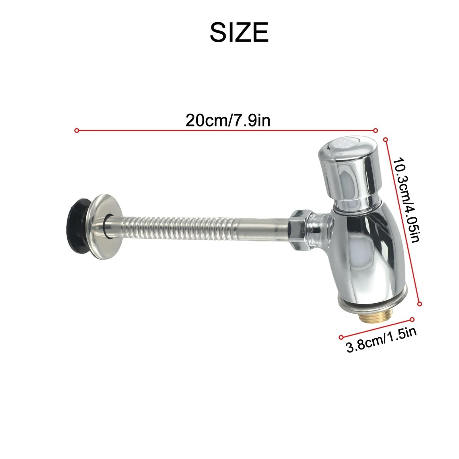 Fluxómetro manual para inodoro Válvula De Descarga Manual For Urinarios Baño, Tipo Botón, Baños Públicos