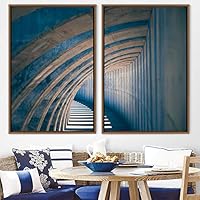 2 Piece Framed Canvas Wall Art Solid Structures Canvas Prints Home Artwork Decoration for Living Room,Bedroom - 16