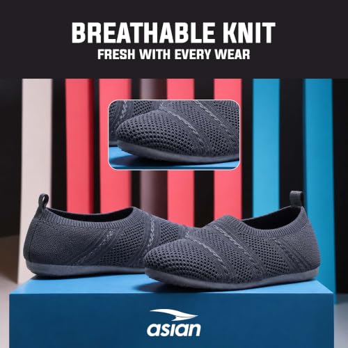 Image of ASIAN ZERI-02 Women's Knitted Slip-On Casual Shoes | Lightweight, Memory Foam, Flexible & Breathable Footwear for Walking, Travel & Casual Use