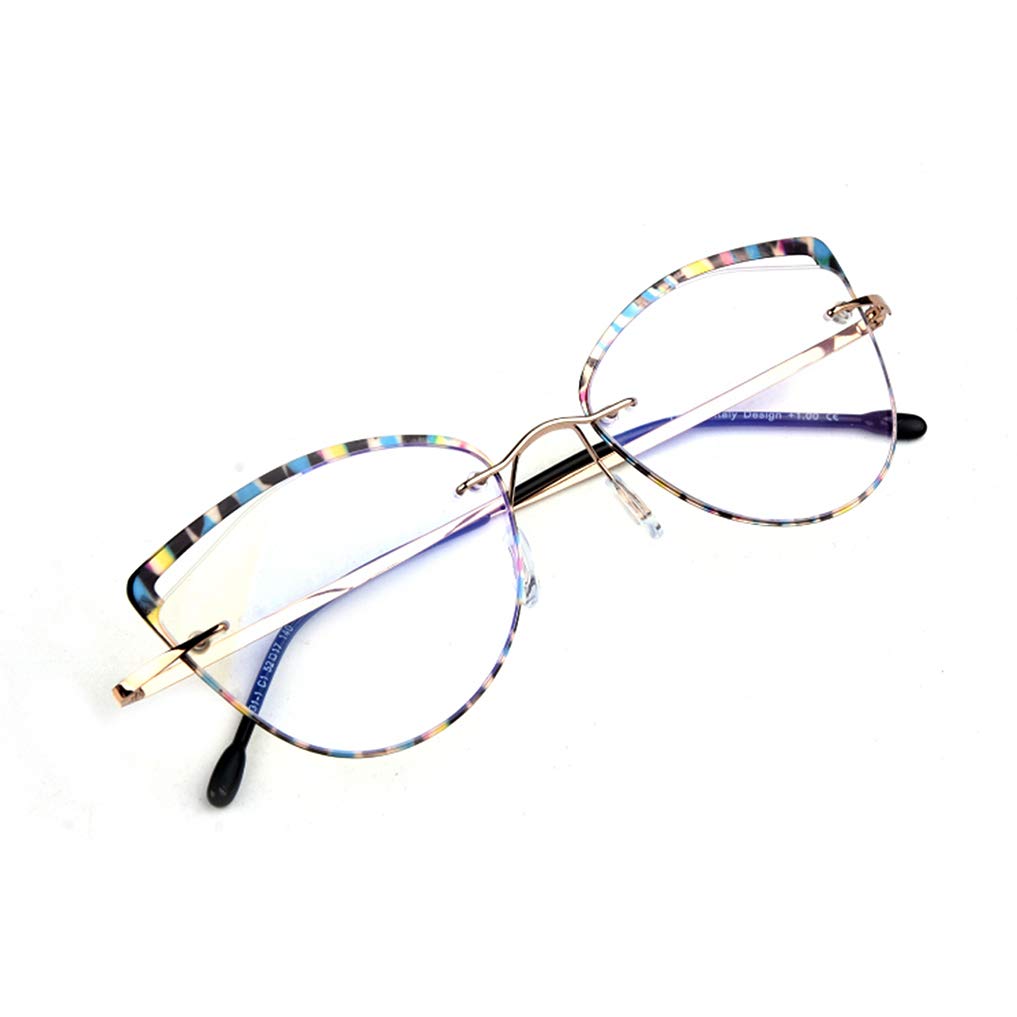 RXBFD Gafas de Lectura de computadora con Bloqueo de luz Azul, Lentes de Resina antideslumbrantes antideslumbrantes Lentes con Montura Ligera para Mujeres
