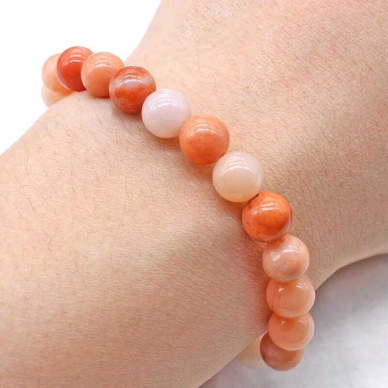 Bracciale In Pietra Naturale Con Perline Di Cristallo Rosa 6mm - Gioiello Elastico Rotondo Per Donna, Accessorio Elegante - 2