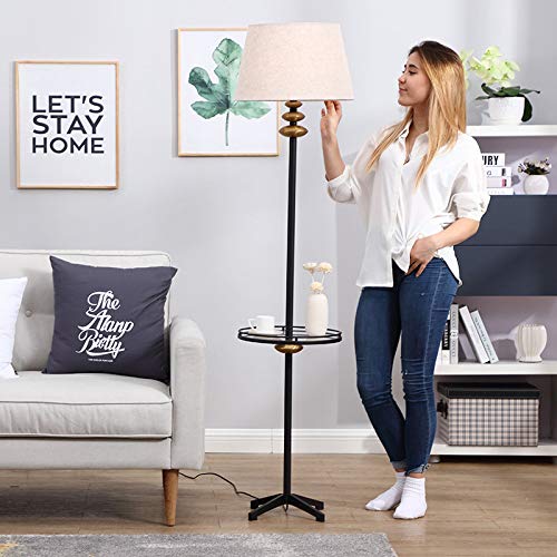 Lámpara de pie para dormitorio y salón con luz cálida decorativa 7