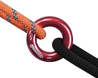 Vista 3 de NewDoar Rappel Ring 25kN Oro Grande O-Ring Cuerda Conector para Escalada Arborista Rescate Hamaca y Slackline