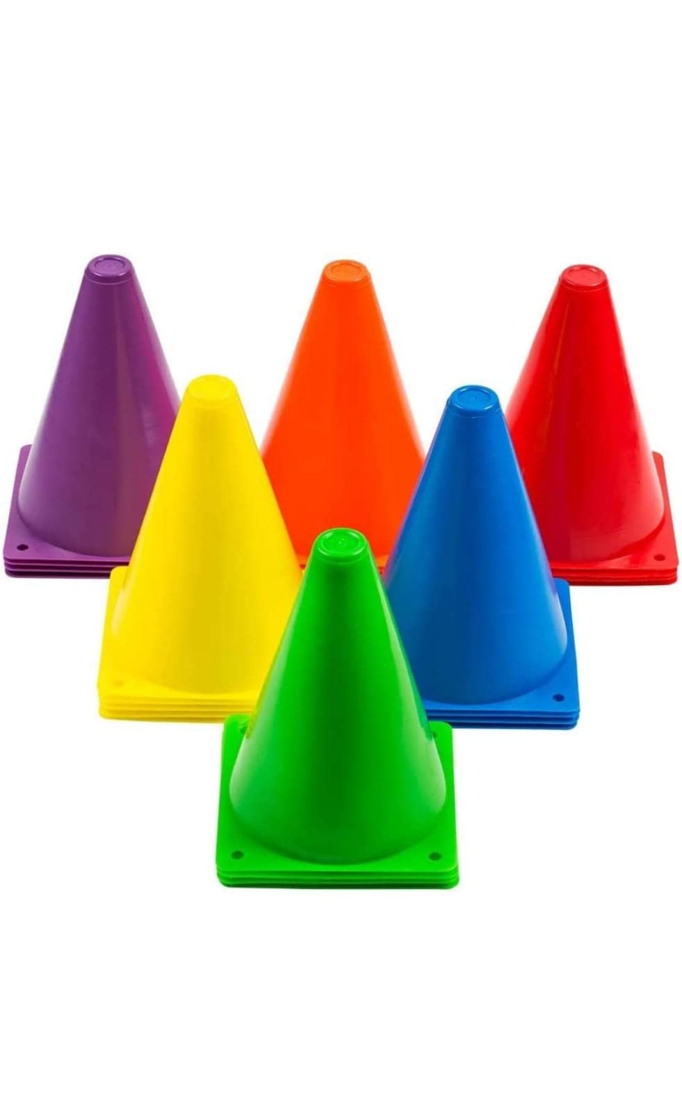 PVC 10 Pcs Marker Cones 6 INCH for Soccer Cricket Track and Field Sports,Elementary Marker Cones,Training Space Marker Equipment,Agility Training Cone,Cones for Sports,Football Cones,Cones & Marker (B0BDGLQ4LM) Amazon Price History, Amazon Price Tracker
