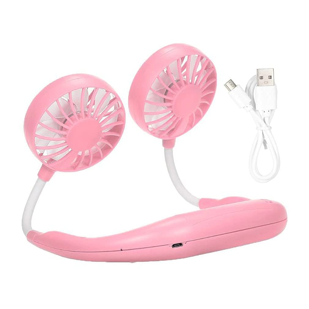 NUTEN Neck Fan Band for Kitchen, Office, Outdoor, Travel, Home Sport Fan Neckband Fan USB Charging Rechargeable Personal Mini Sport Neck Fan with 3 Speeds Adjustable and LED Light-Pink (B0921FPK3C) Amazon Price History, Amazon Price Tracker
