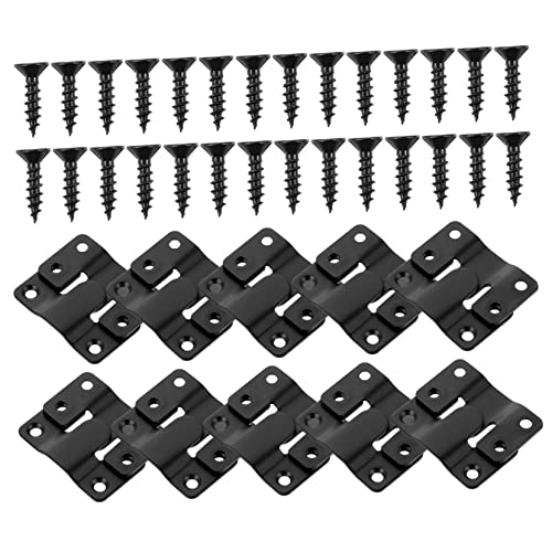 Image of 10sets Mirror Mount Picture Frame Clips Heavy Duty Interlocking Backing Brackets for Secure Hanging Stainless Steel Hooks for Art Mirrors and Decorations