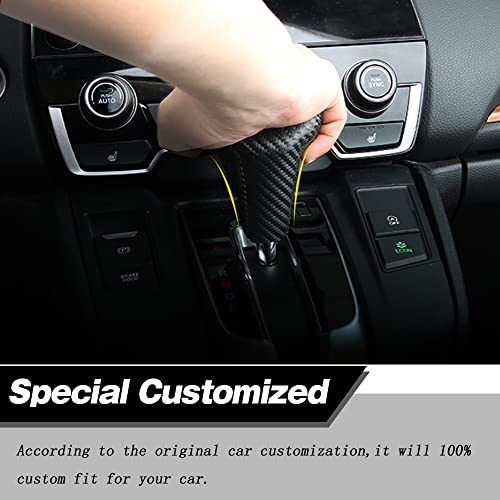 Cebat Gear Shift Knob Cover Automatic Transmission Boots Shift Lever Leather Sheath Accessories Fit For Honda Cr-V Crv 2017 2018 2019 2020 2021 2022（Red Stitches） #TOP4