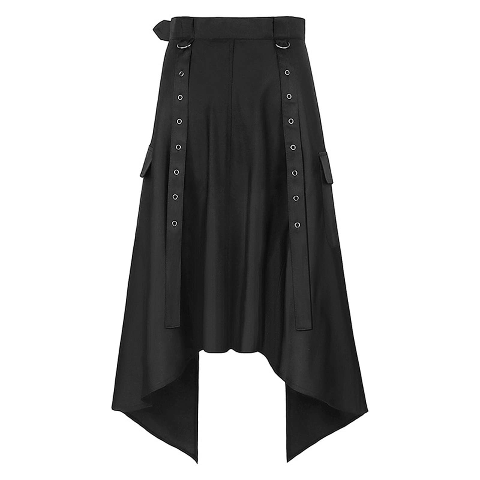2026 Rock Damen Herren Röcke Mittelalter Cosplay Punk Maxirock Gothic Kette Passende Röcke
