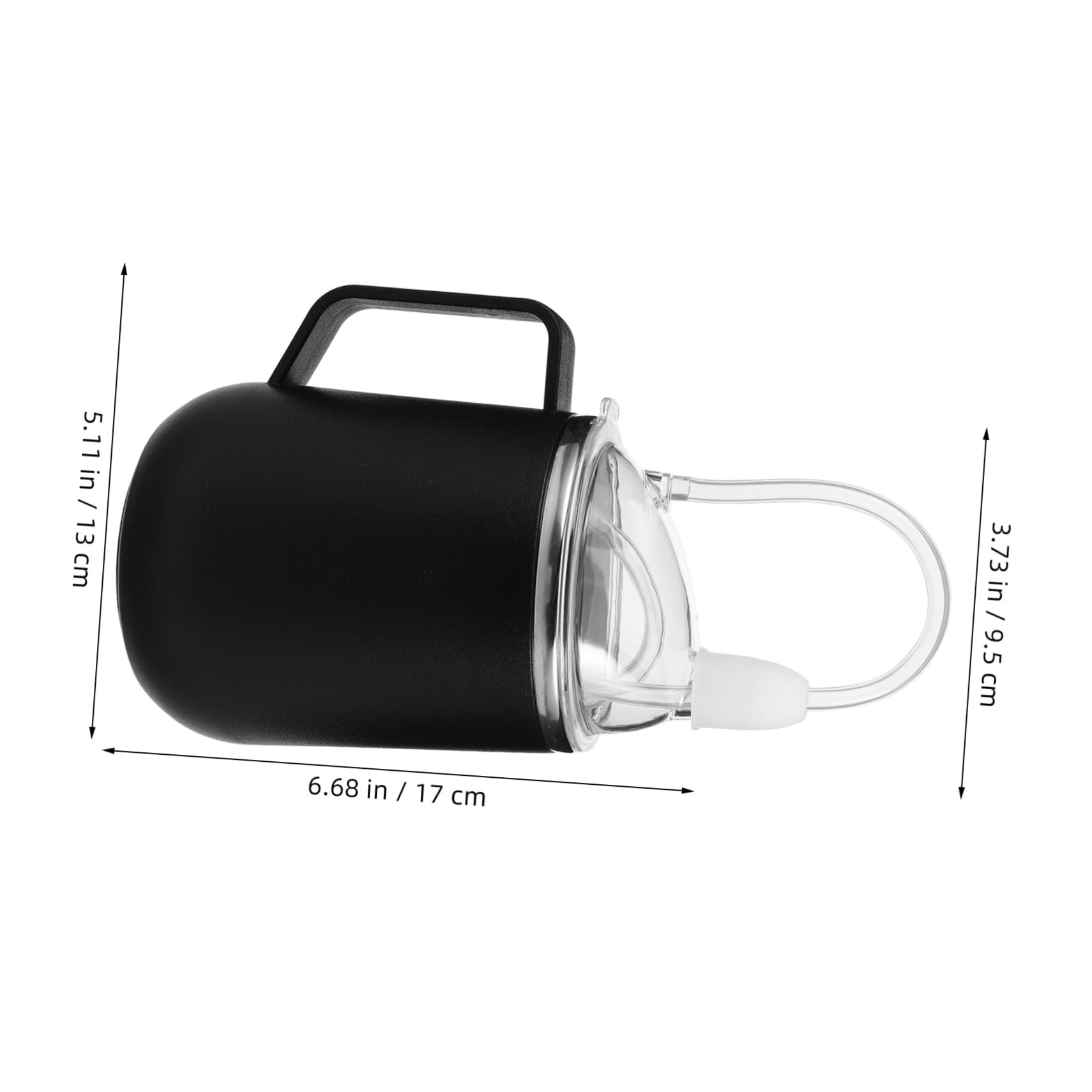 Auslaufsicherer Edelstahl Pflege-trinkbecher mit Strohhalm für Senioren Ergonomischer Griff Stabiler Lidded Cup für Betroffene Patienten und Flüssigkostversorgung