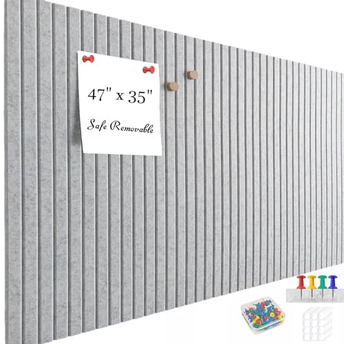 Acidea Tableau en Liège 120x90 cm, 12 Tableau d'affichage décoratif en Feutre avec Ruban Adhésif, Panneau Liege Mural Affichage Photo Vision Board pour...