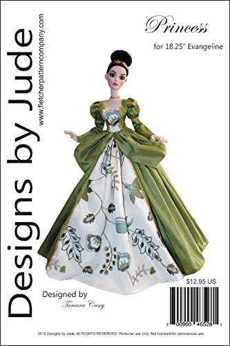 Princess Gown Printed Sewing Pattern for 18.25" Evangeline Ghastly Dolls Tonner