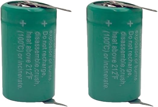 KAKAA 2 PCS 3V 950mAh CR1/2AA Lithium Battery Replacement for VARTA CR1/2 AA Series Battery with 2 Pin Tab