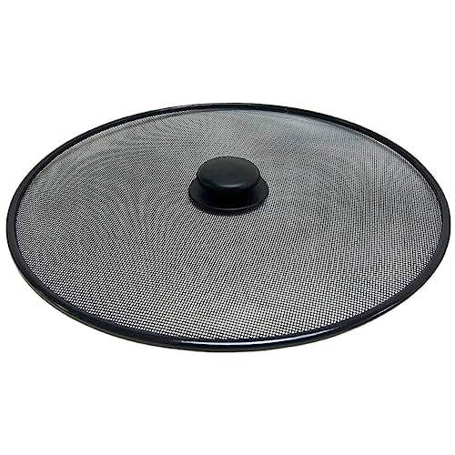 Mikinona Splash-proof Lid Home Tools Stainless Steel Skillet Stainless Steel Black Splash Guard for Frying Pan Oil Splatter Guard Cooking Splatter Screen Explosion-proof Collector