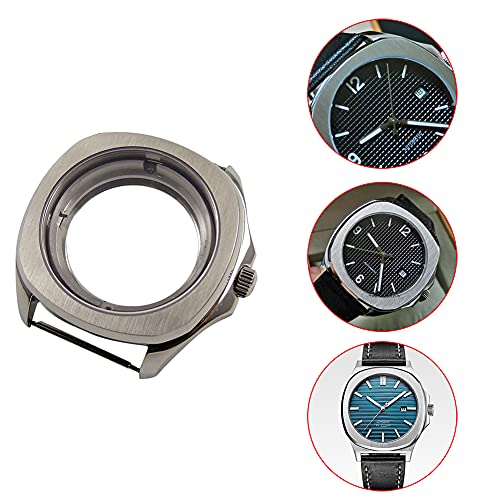 NATEFEMIN Anti Scratch Sapphire Crystal 40mm Stainless Watch Replacement Case Accessory Parts for ETA 2824 2836 Movement Repairing Part