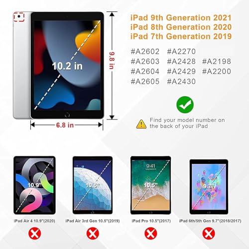 iPad ケース 10.2インチ 第9世代(2021年) 第8世代(2020年) 第7世代(2019年)対応 360度回転スタンド オートスリープ機能 3段階調節可能 固定バンド 脱落防止 耐衝撃 耐久性 おしゃれデニム生地(みどり)