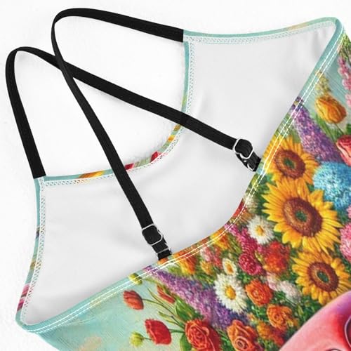 Flower Truck Dogs Bathing Suits for Girls Kids Swimsuits Swimwear Summer Beach One Piece Swimsuits4