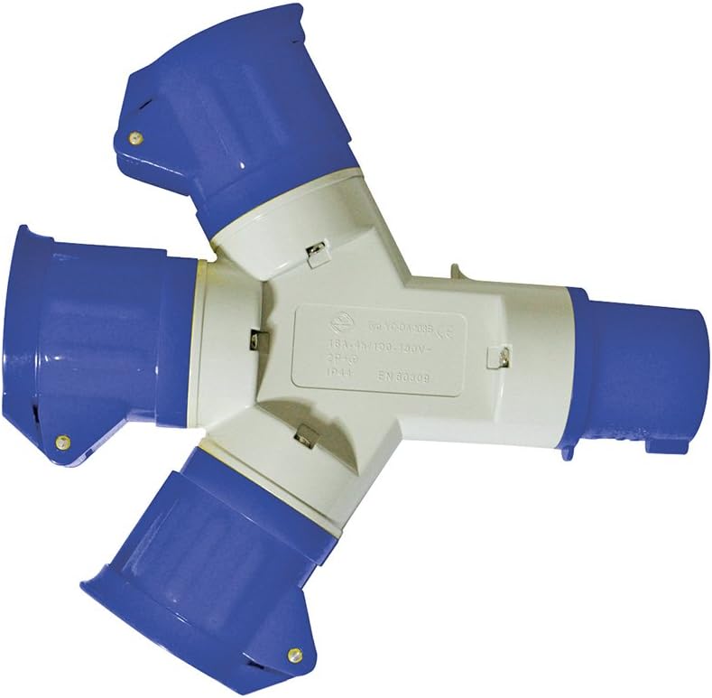 Powermaster 16A 3-Gang Splitter – 230V, 3 Pin Power Adapter for Electrical Devices (993054)